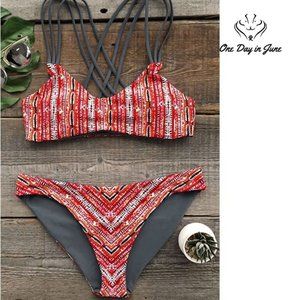 Reversible Design Strappy Cross Back Bikini